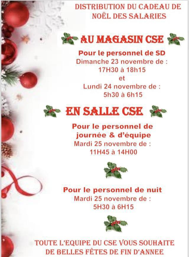 Distribution chèque de fin d'année