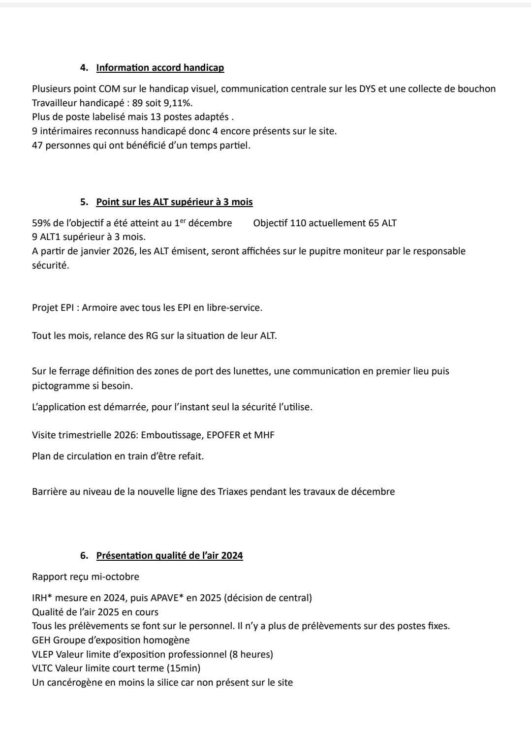 CSSCT ordinaire du 11/12 CSSCT ordinaire du 11/12