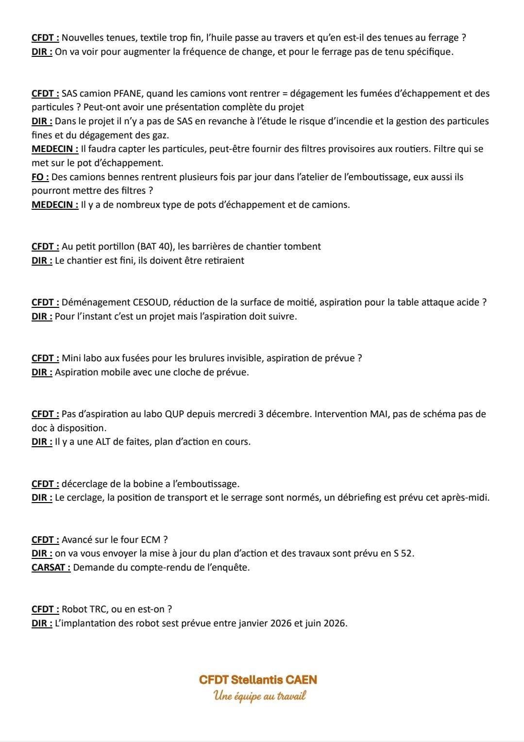 CSSCT ordinaire du 11/12 CSSCT ordinaire du 11/12