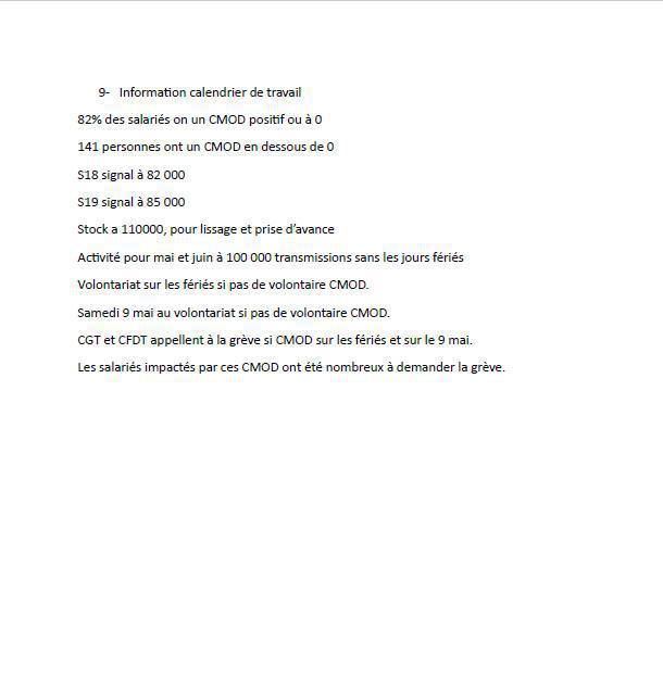 compte rendu CSE Ordinaire du 29 avril