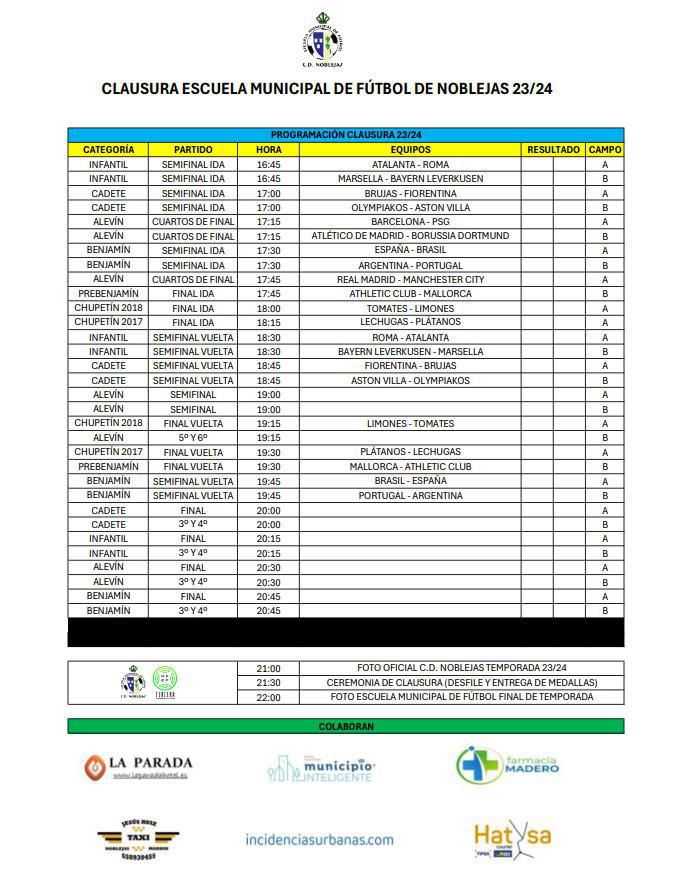 ¿Preparado para la Clausura de la Temporada 23/24?