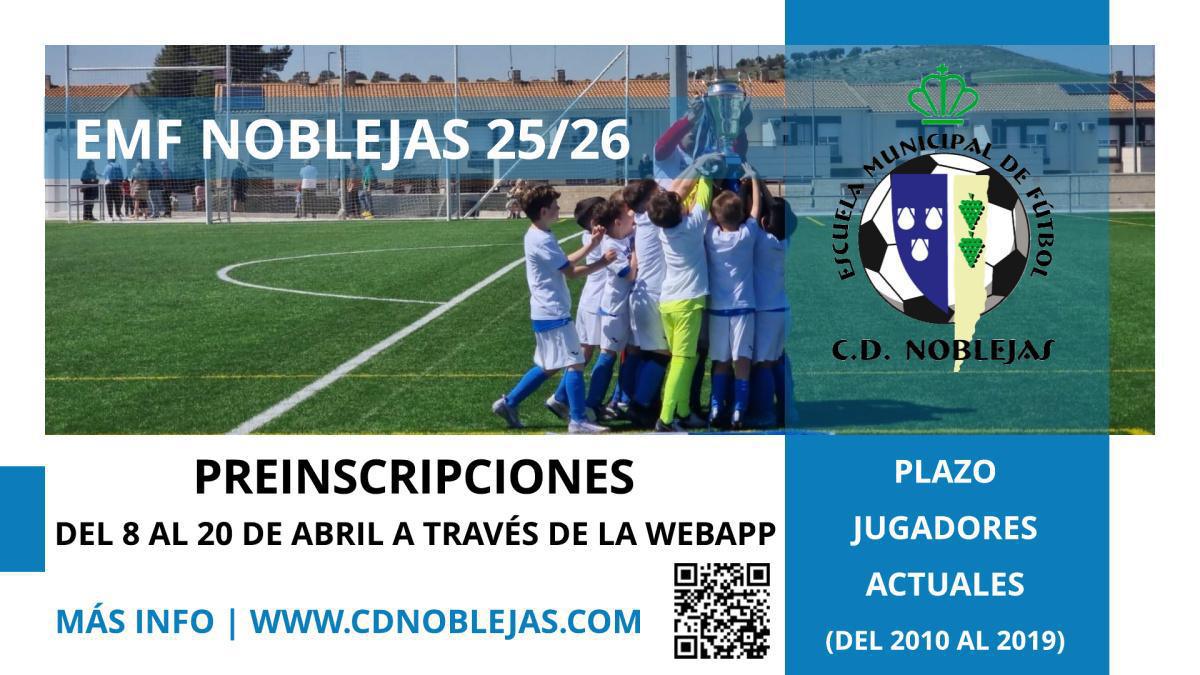Plazo de Preinscripción Temporada 25/26