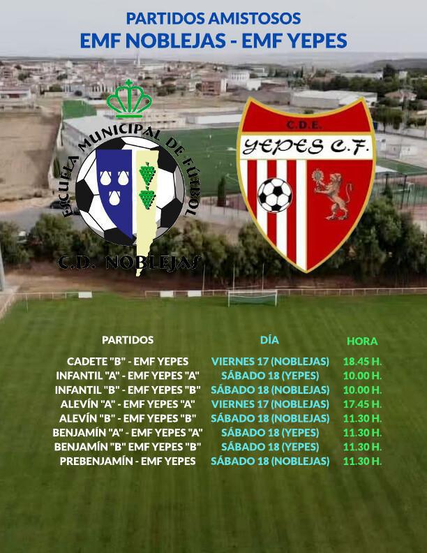 Fin de semana de amistosos para los equipos de competición de la Escuela de Fútbol de Noblejas