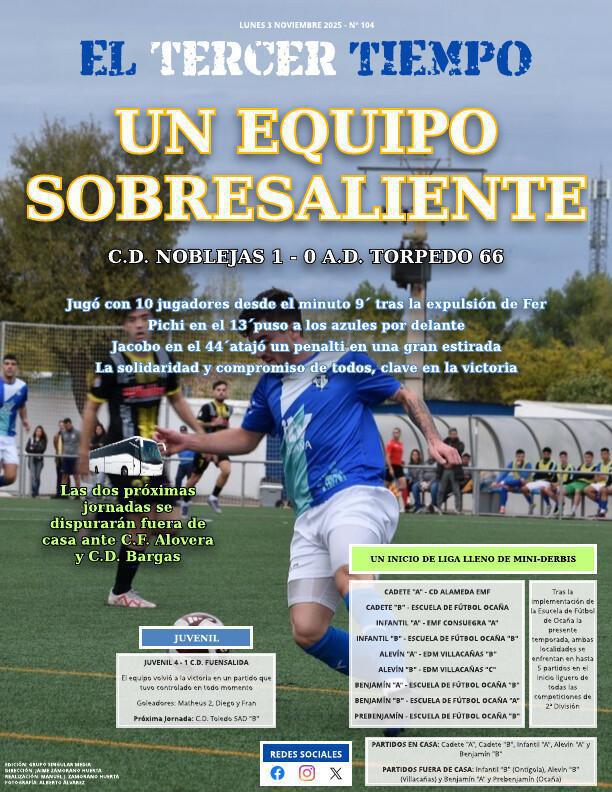 Portada lunes 3 noviembre 2025 - Nº 104