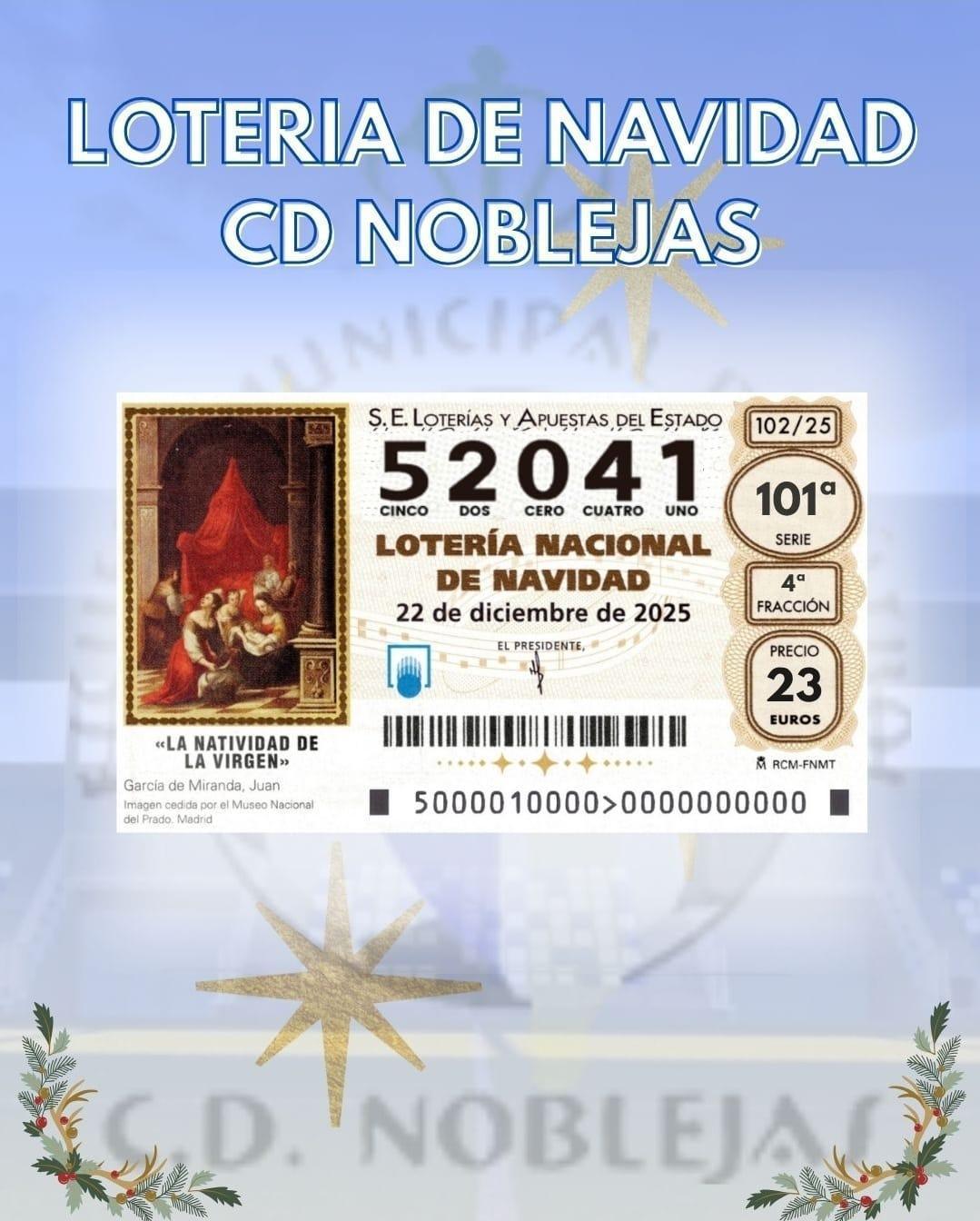 Ya disponible el décimo de Navidad del C.D. Noblejas Ya disponible el décimo de Navidad del C.D. Noblejas