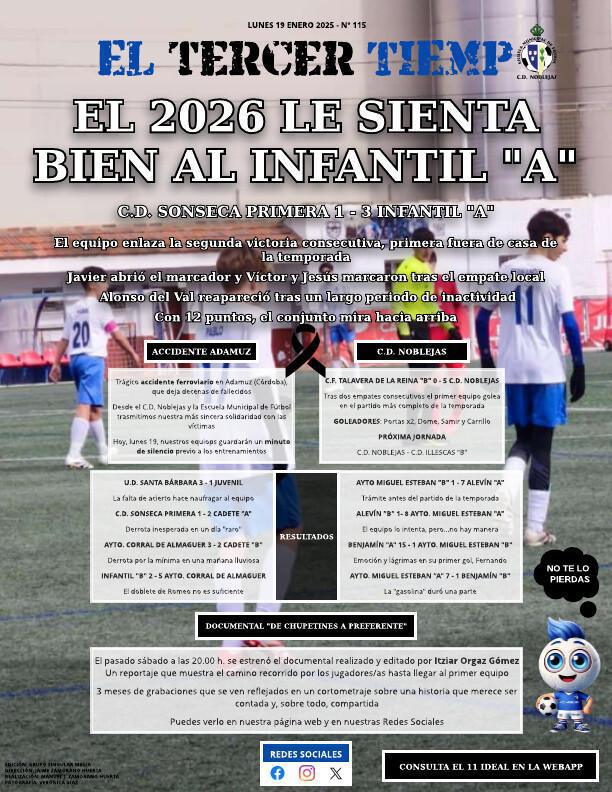 Portada lunes 19 enero 2026 - Nº 115