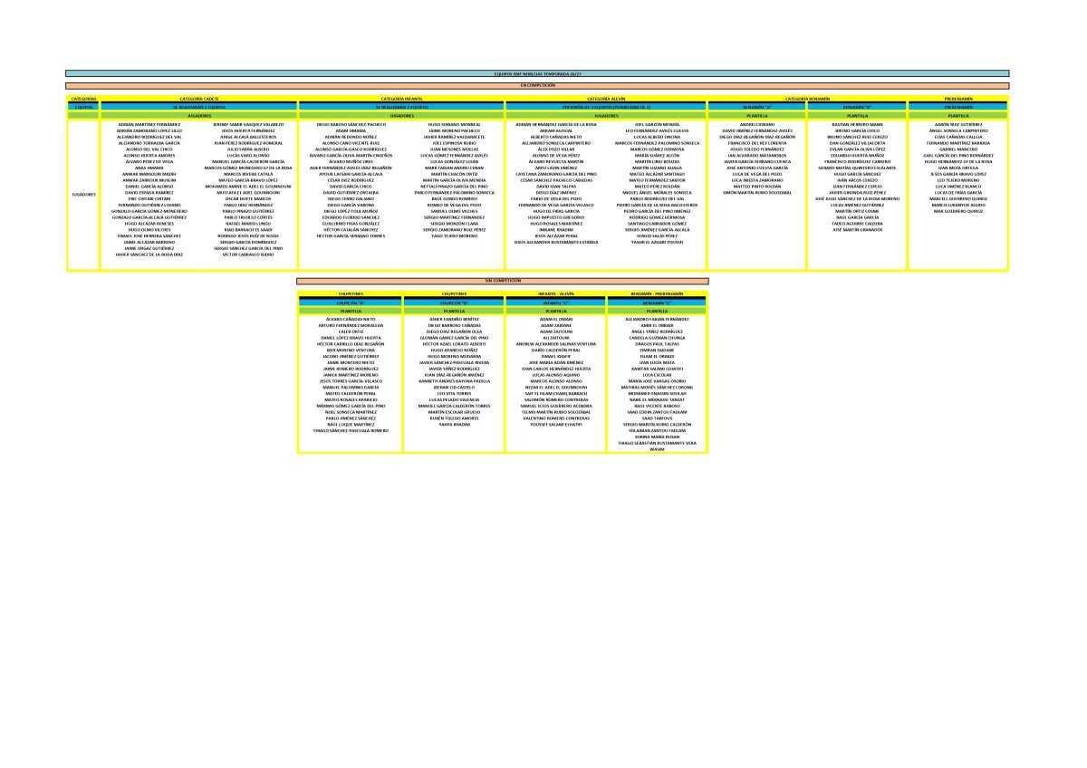 Equipos y Horarios de la Escuela Municipal de Fútbol para la Temporada 26/27
