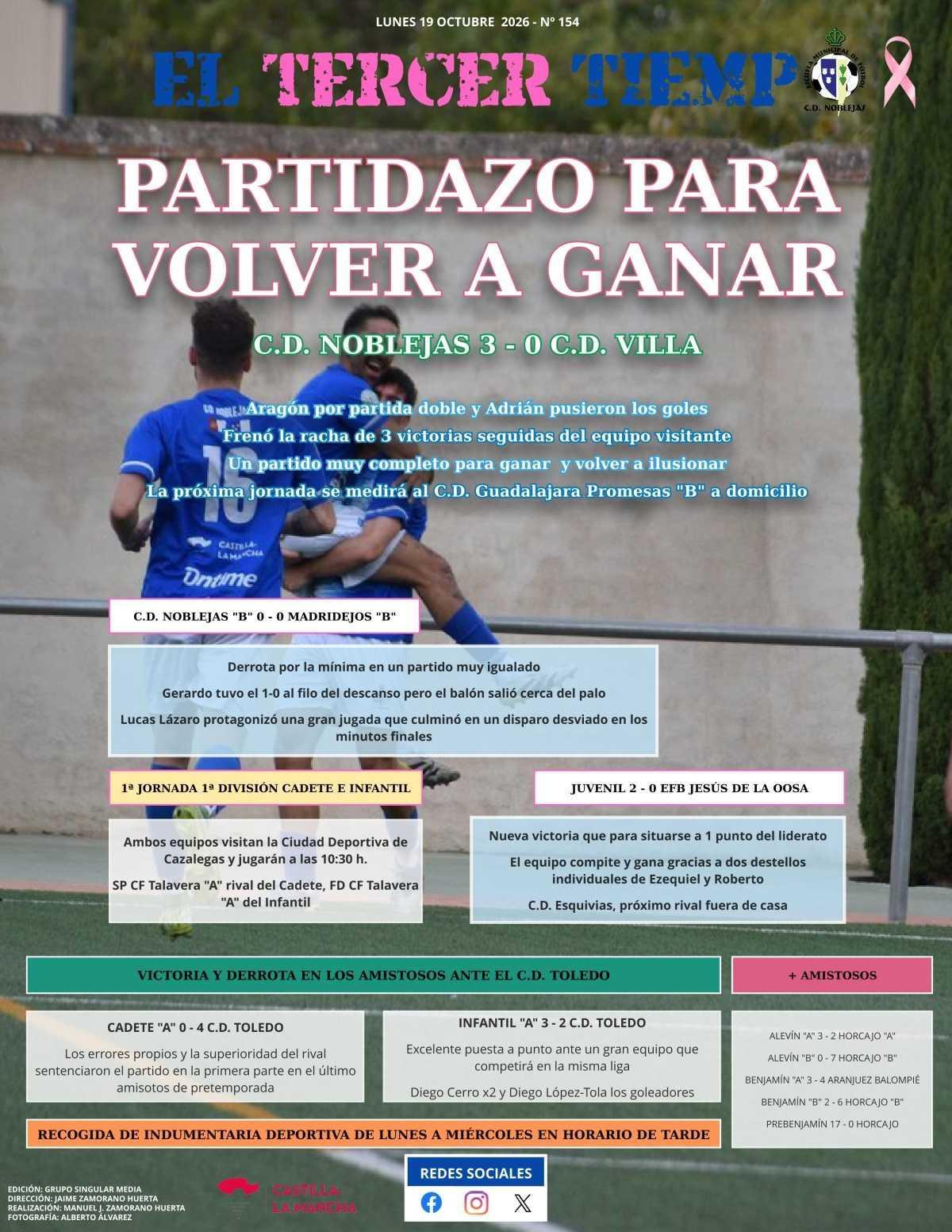 Portada lunes 19 octubre 2026 - Nº 154
