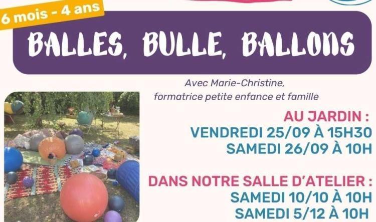 Relaxation ludique balles-bulles-ballons