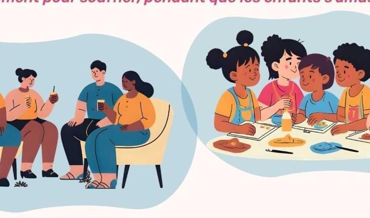Un atelier pour les enfants, un café pour les parents