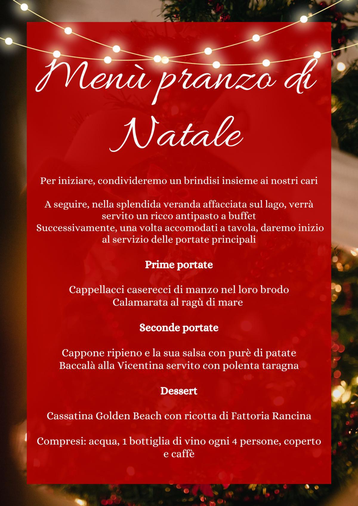 Menù feste di Natale 2025