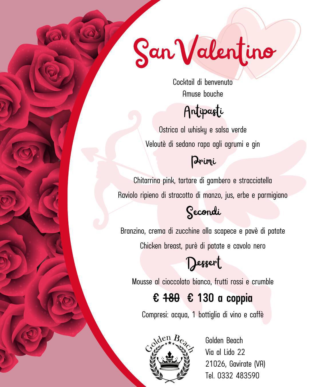 Menù San Valentino 2026