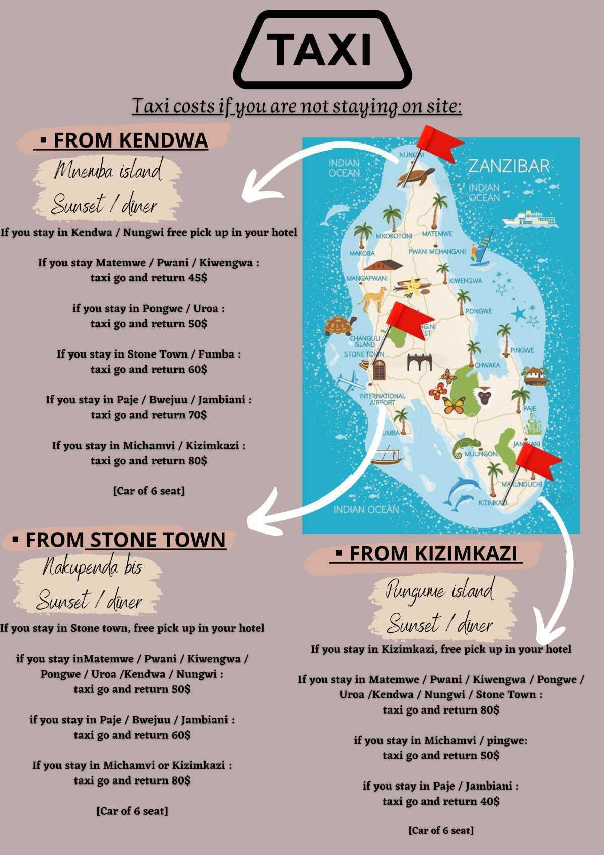 Stone Town to Nakupenda Sandbank ▶️ $50
