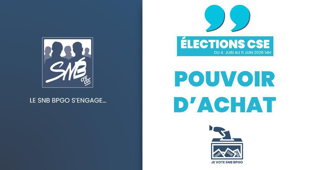 Élections CSE BPGO : 4 au 11 juin 2026 Élections CSE BPGO : 4 au 11 juin 2026