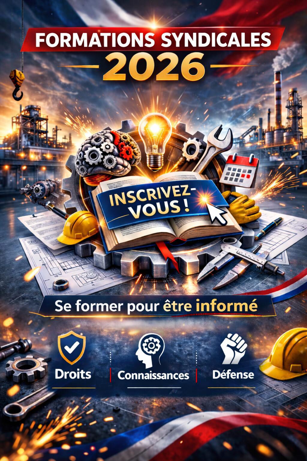 🎓 Formations syndicales 2026 : inscrivez-vous !