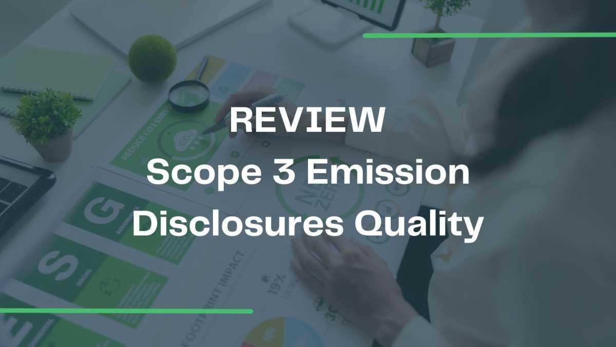 Practical reviewer’s checklist - Scope 3 Emission