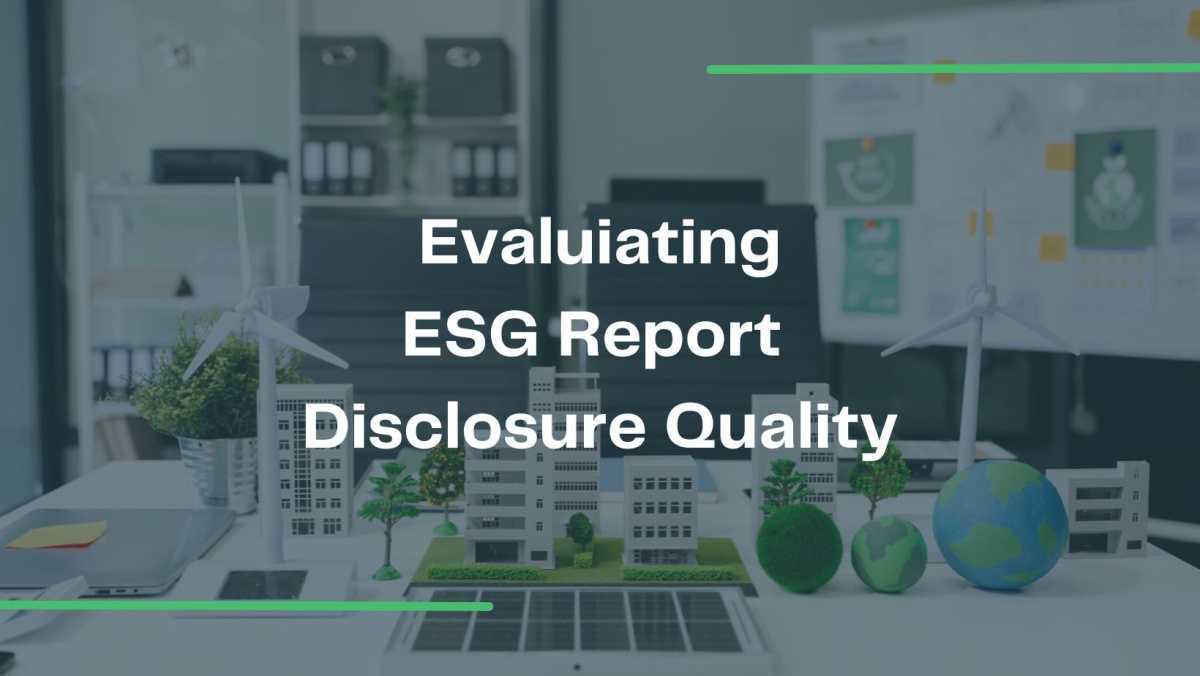Practical reviewer’s checklist - ESG Report