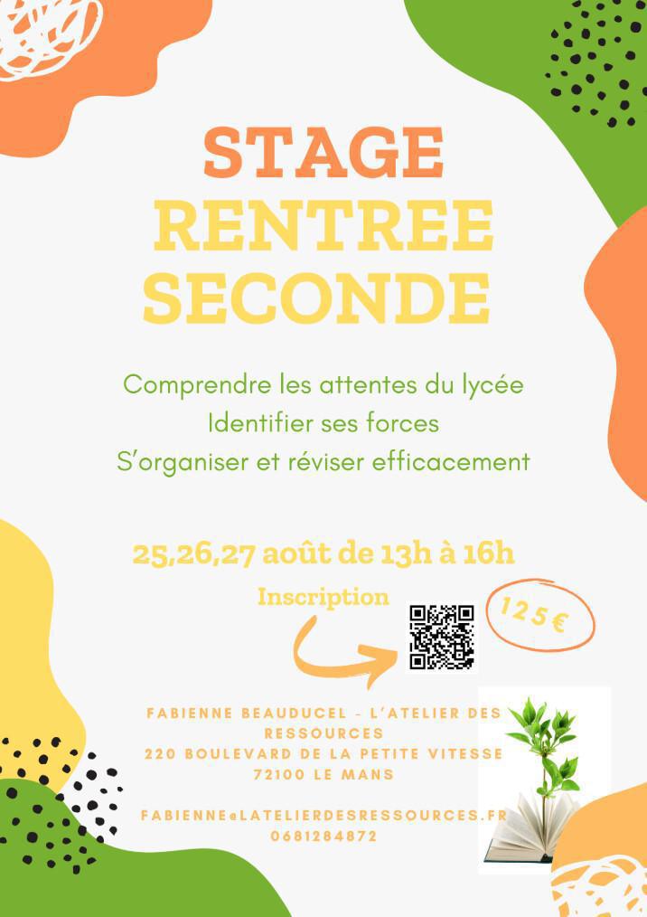 🎒 Stage de rentrée – 6ème & Seconde