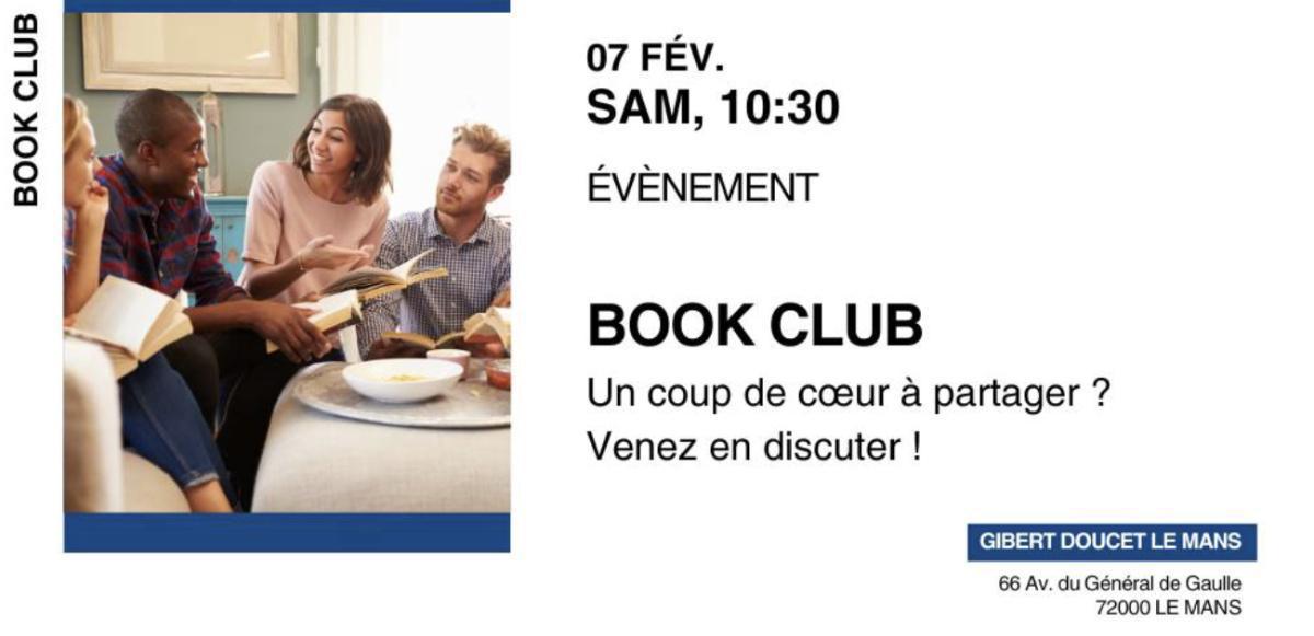 BOOK CLUB de février à la Librairie Doucet