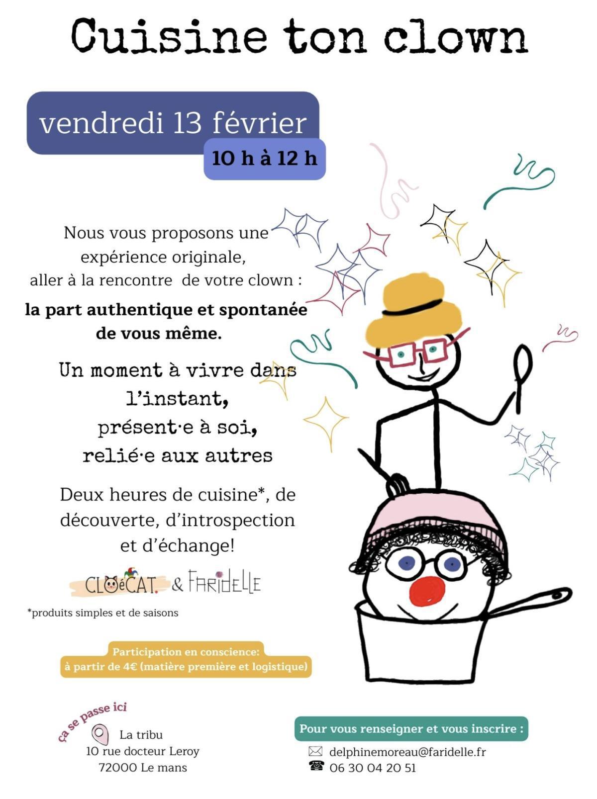 Cuisine ton clown à La tribu Cuisine ton clown à La tribu