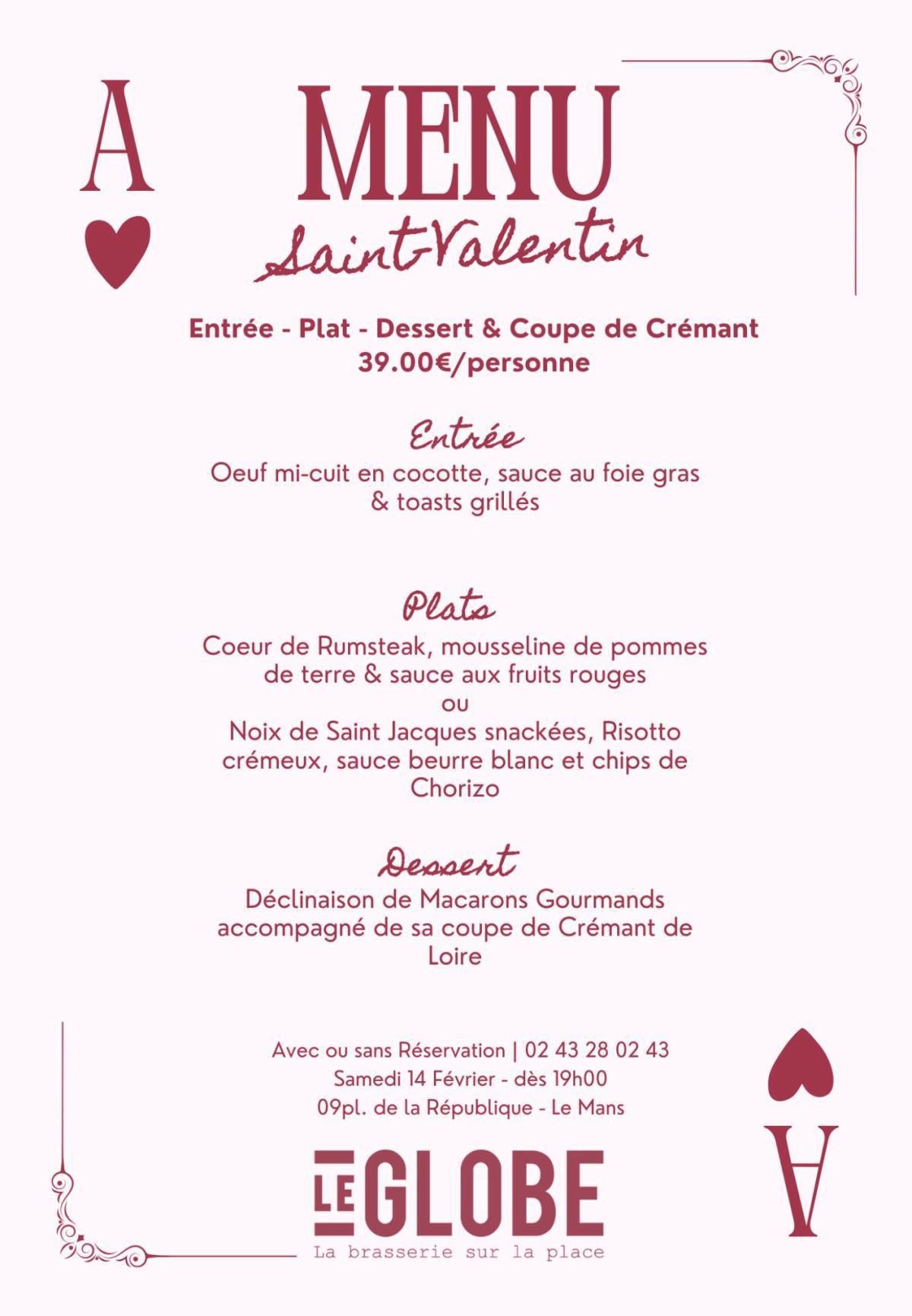 Saint-Valentin "Be My Valentine" au Globe Saint-Valentin "Be My Valentine" au Globe