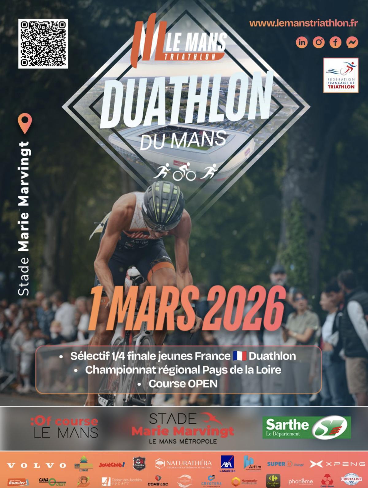 Duathlon du Mans au Stade Marie-Marvingt Duathlon du Mans au Stade Marie-Marvingt