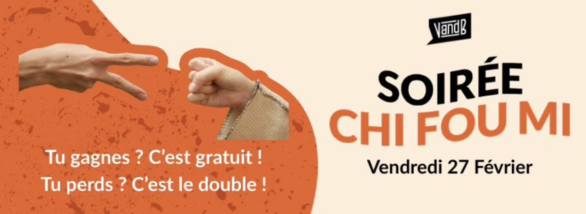 Soirée CHI FOU MI au V and B Le Mans Soirée CHI FOU MI au V and B Le Mans
