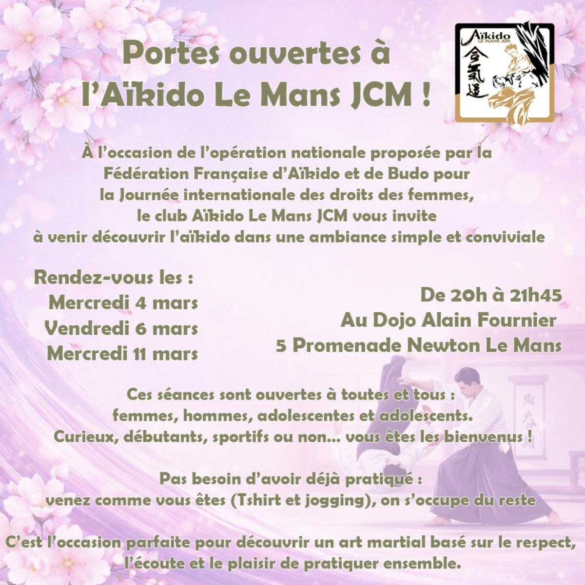 Portes ouvertes à l'Aïkido Le Mans JCM