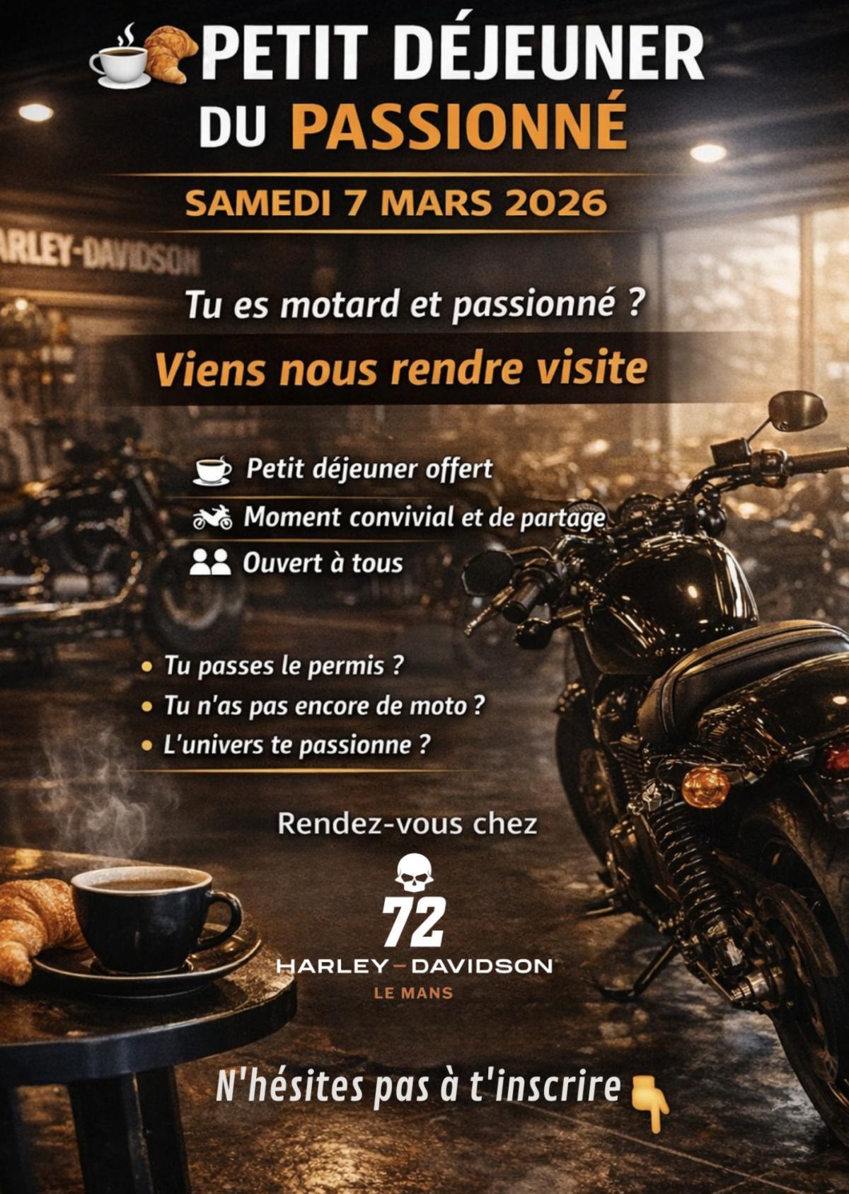 Le petit-déj du passionné chez Harley-Davidson Le petit-déj du passionné chez Harley-Davidson