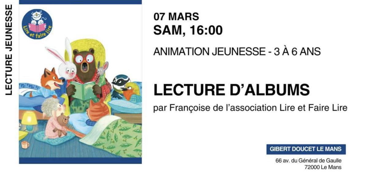 Lecture d'albums à la Librairie Doucet