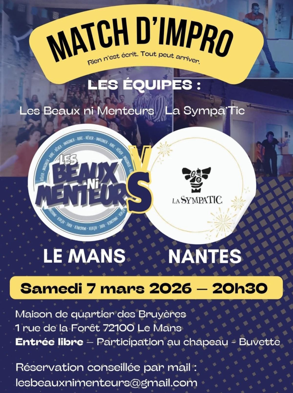 Match d'impro Nantes vs Le Mans Match d'impro Nantes vs Le Mans