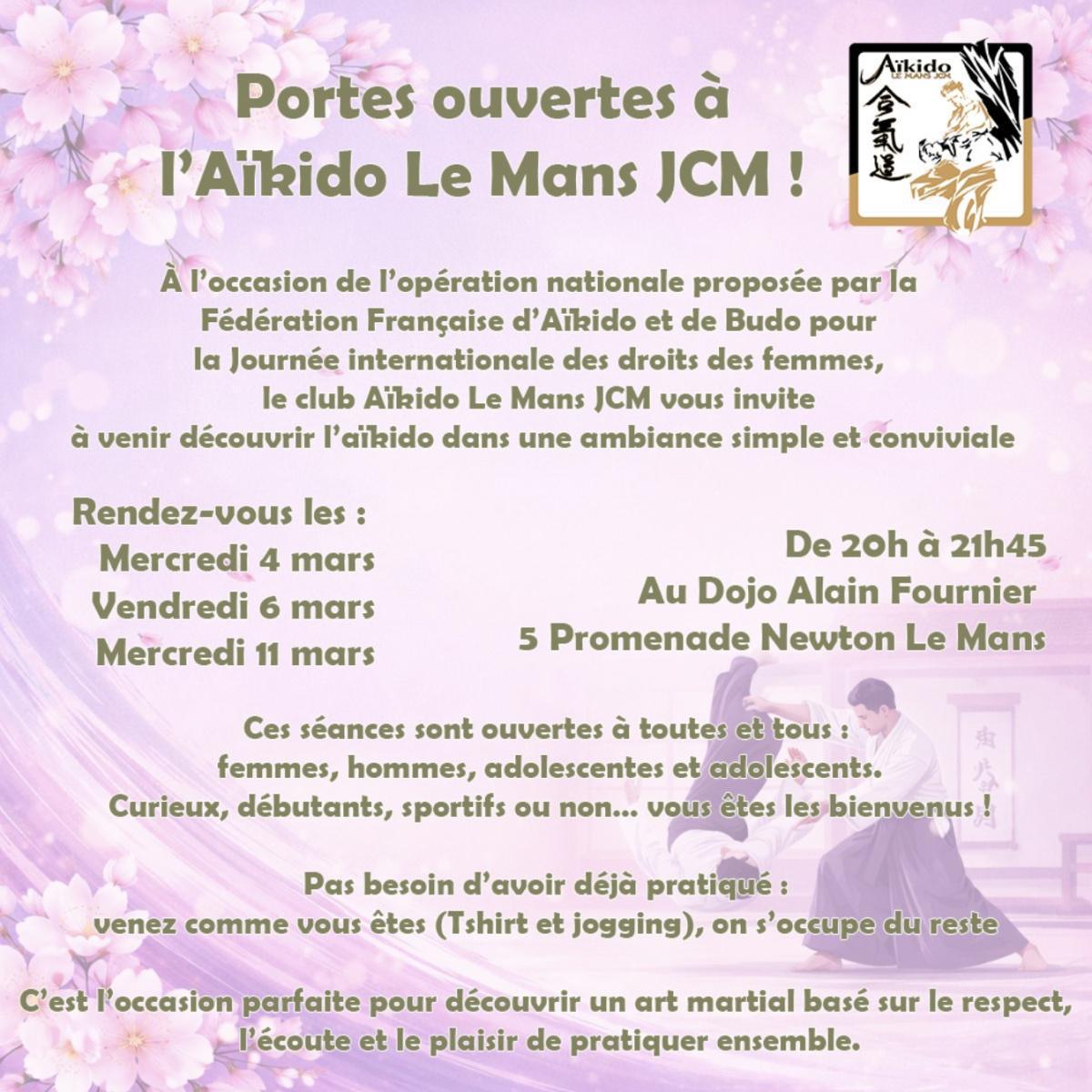 Portes ouvertes Aïkido au Dojo Alain Fournier Portes ouvertes Aïkido au Dojo Alain Fournier