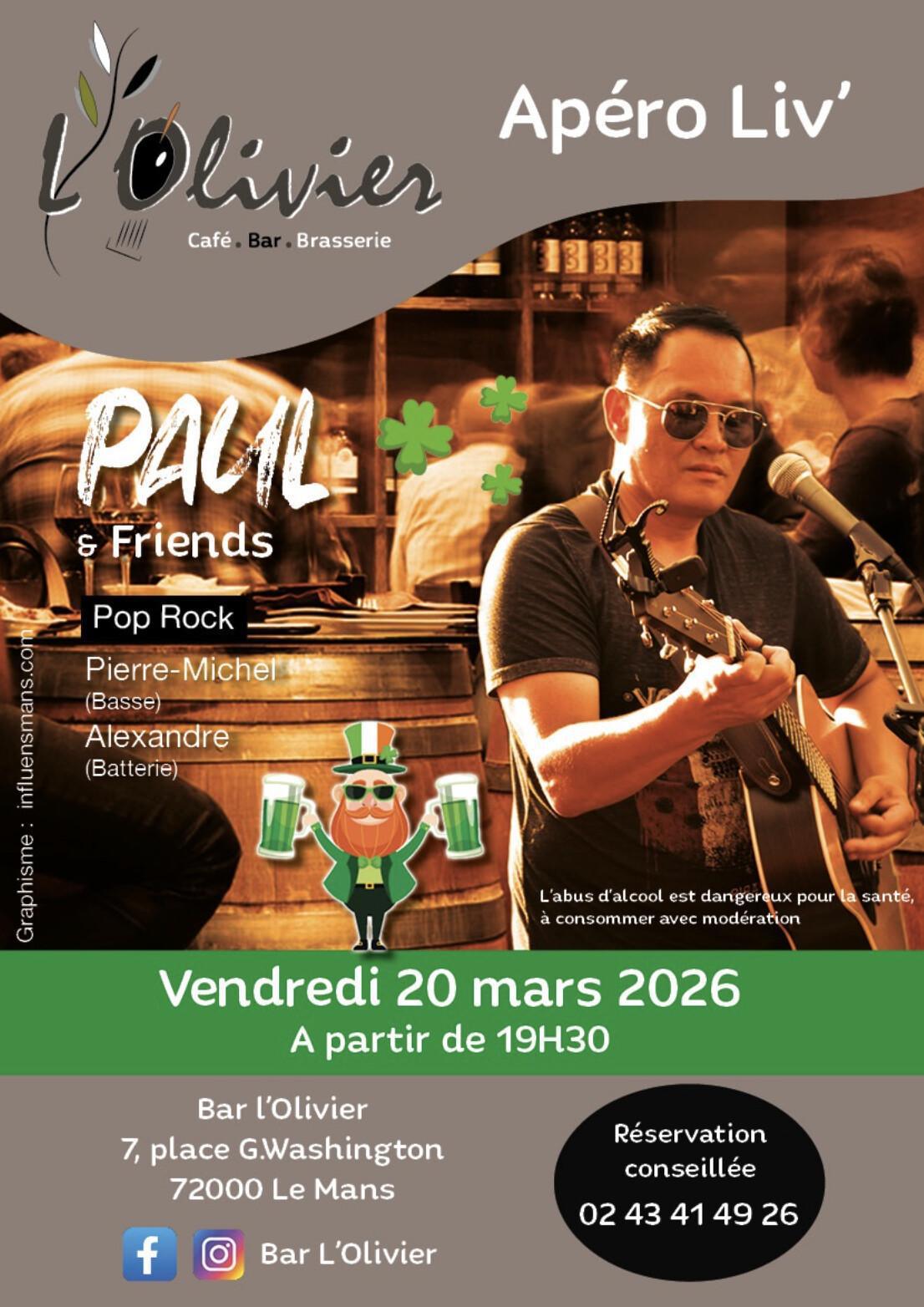 Apéro Liv' « Saint-Patrick » à L'Olivier