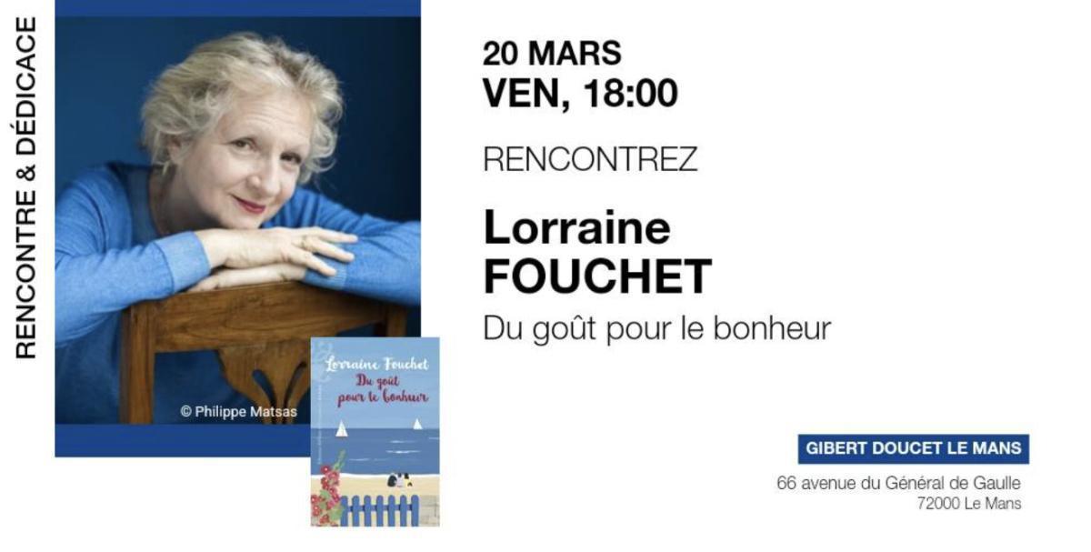 Rencontre & dédicace avec Lorraine Fouchet à la Librairie Doucet Rencontre & dédicace avec Lorraine Fouchet à la Librairie Doucet