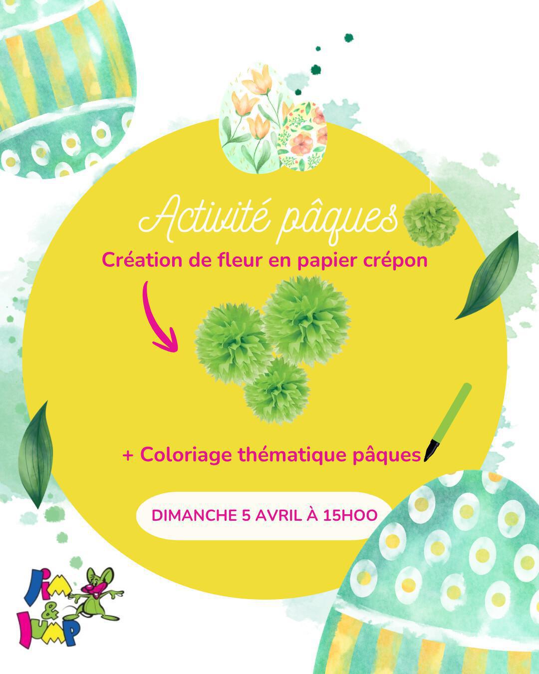 Atelier de Pâques : Création de fleurs et coloriages