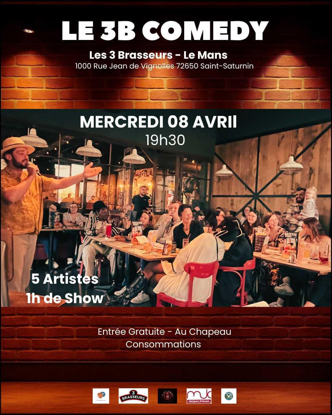 ⭐️ 3B Comedy au Mans : Plateau d'Humour ⭐️ 3B Comedy au Mans : Plateau d'Humour