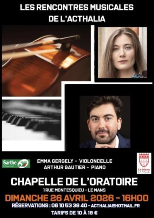 Les Rencontres Musicales de l'Acthalia à la Chapelle de l'Oratoire