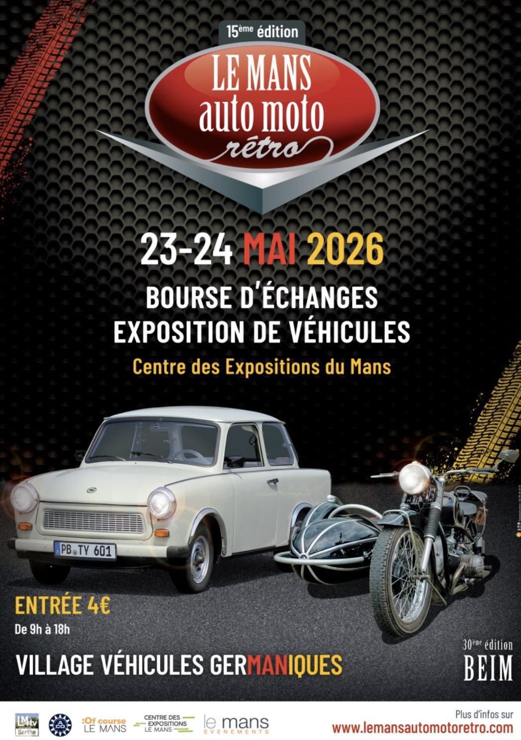 Le Mans Auto Moto Rétro au Centre des Expositions