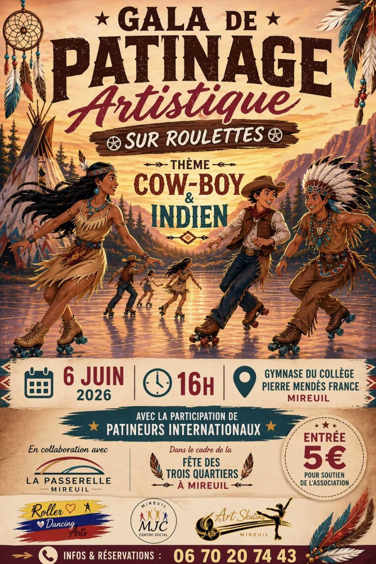 Gala de Patinage Artistique sur Roulettes au Gymnase du Collège Pierre Mendès France
