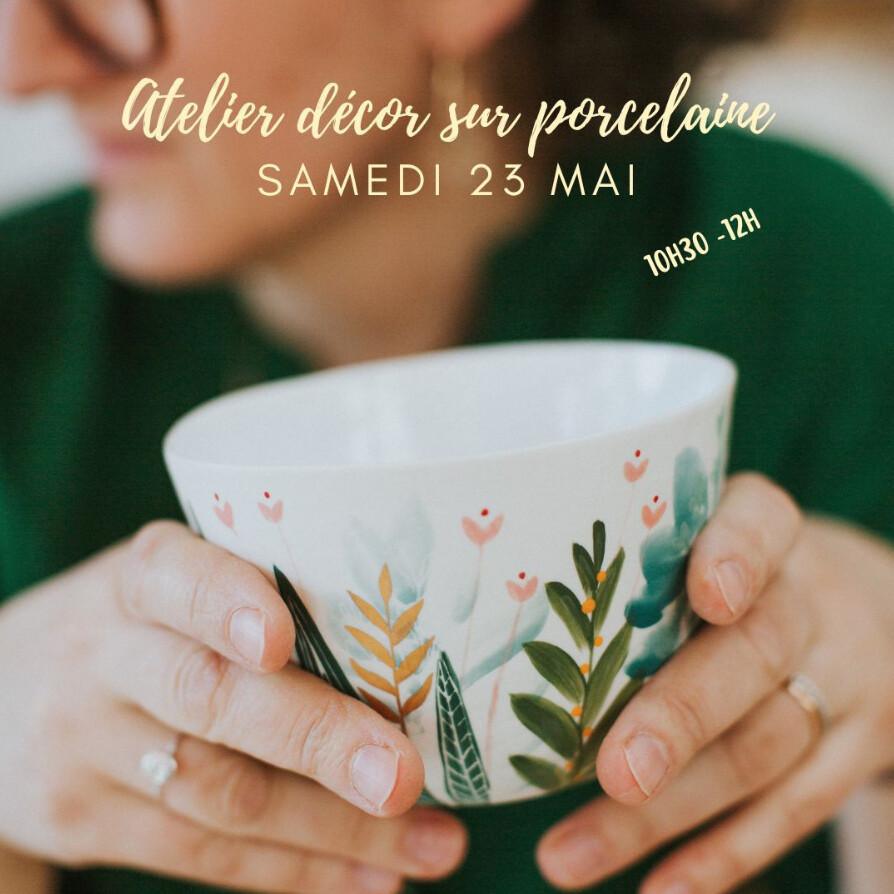 ⭐️ Atelier décor sur porcelaine : créez votre mug