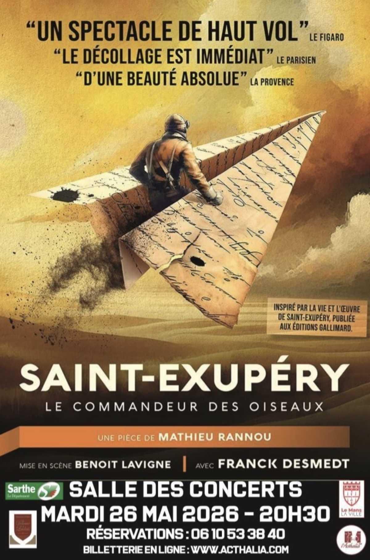 Saint-Exupéry, le commandeur des oiseaux à Le Mans