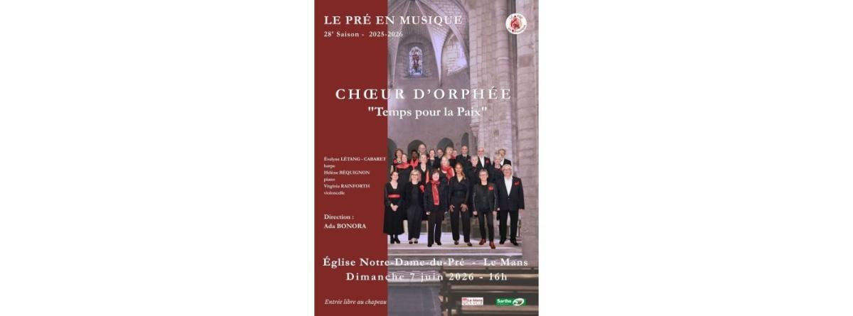 Concert du Chœur d’Orphée «Le Pré en Musique» à l’Église du Pré