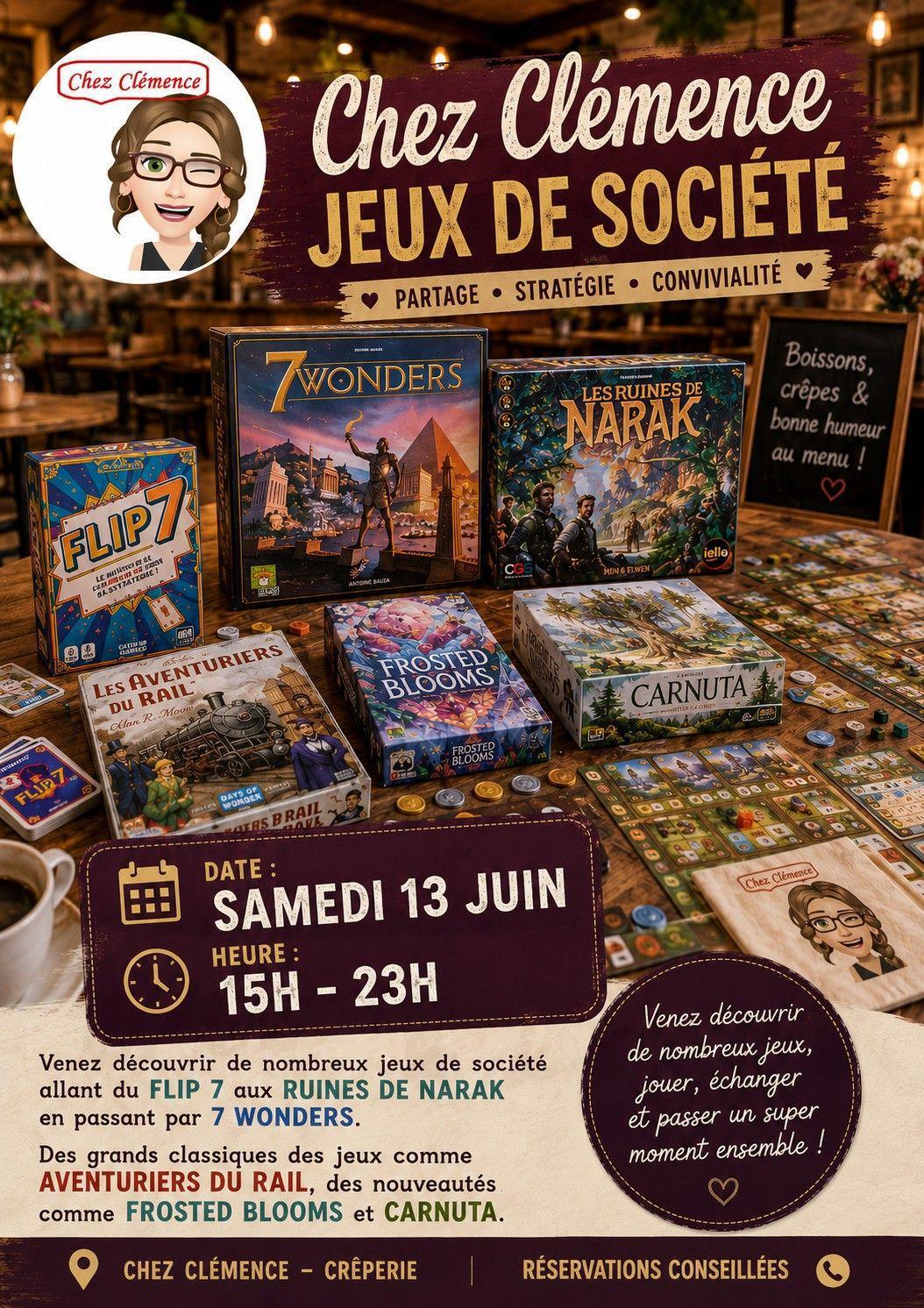 Après-midi Jeux de Société chez Clémence Après-midi Jeux de Société chez Clémence