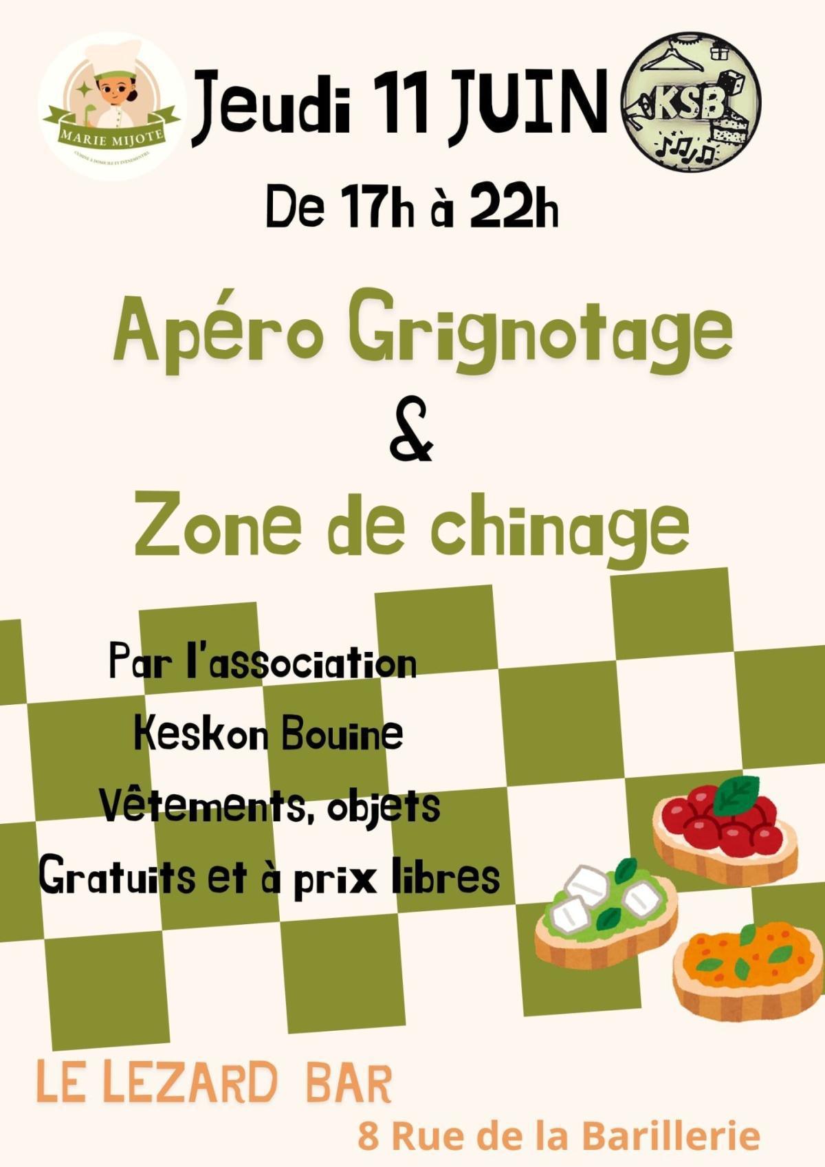 Apéro Grignotage et Vide Dressing au Lézard Bar Apéro Grignotage et Vide Dressing au Lézard Bar
