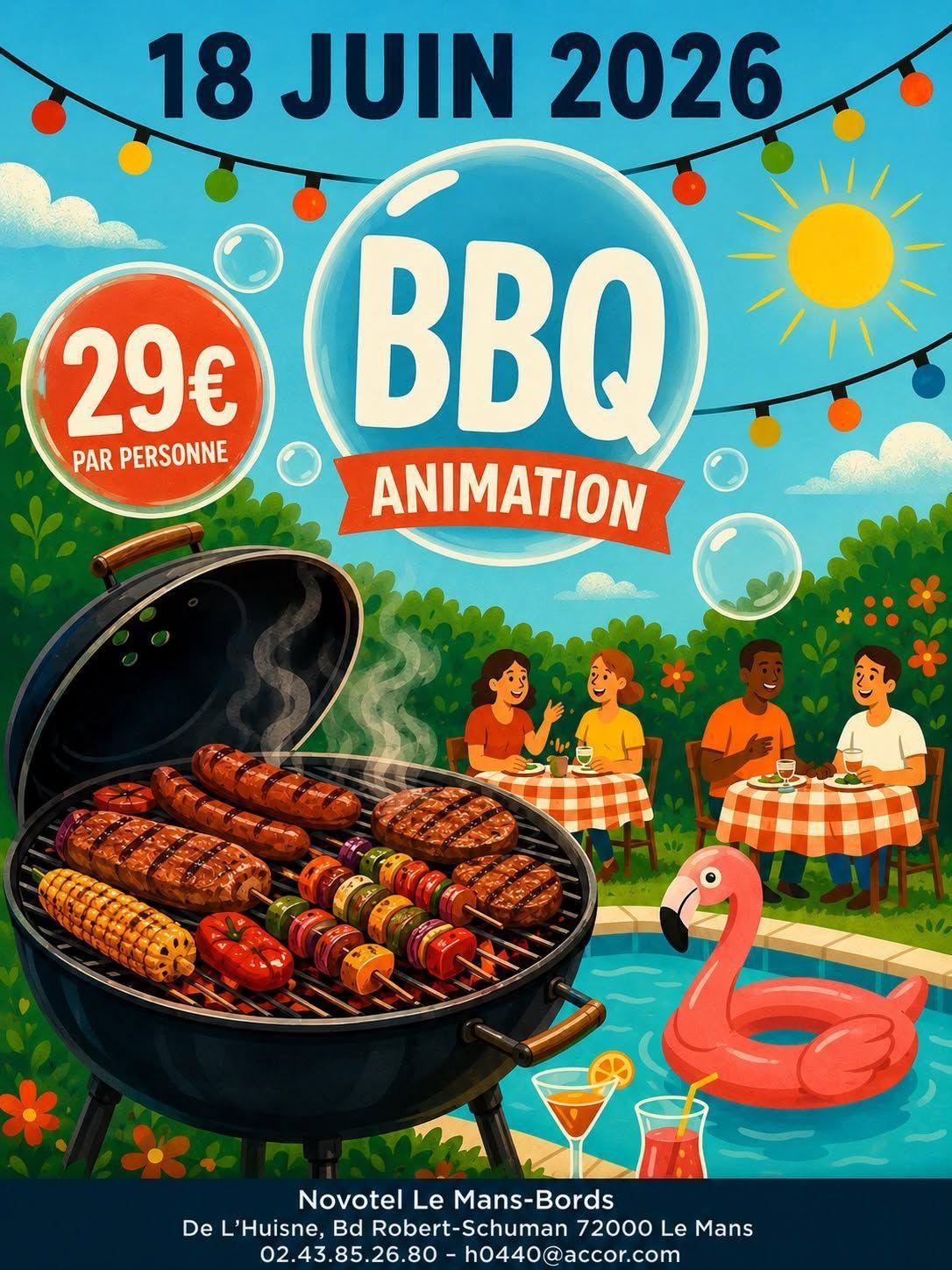 Soirée Barbecue et Concert au Novotel Le Mans