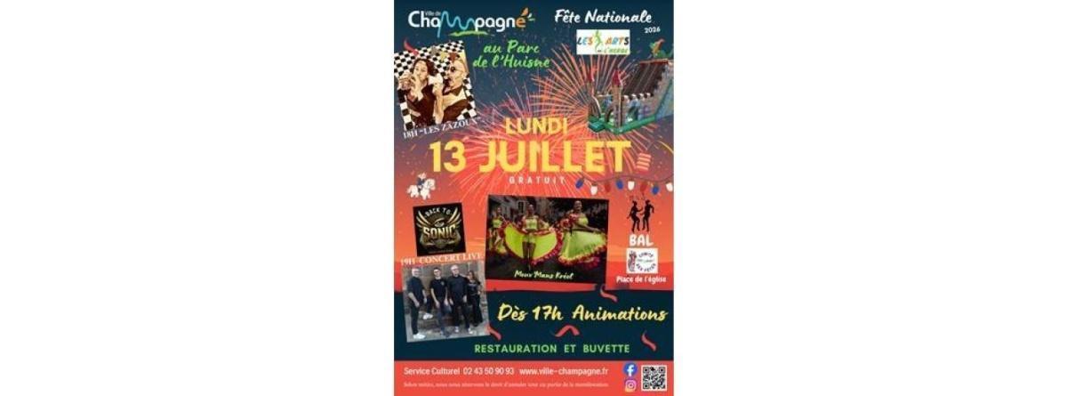 Fête Nationale au Parc de l'Huisne à Champagné