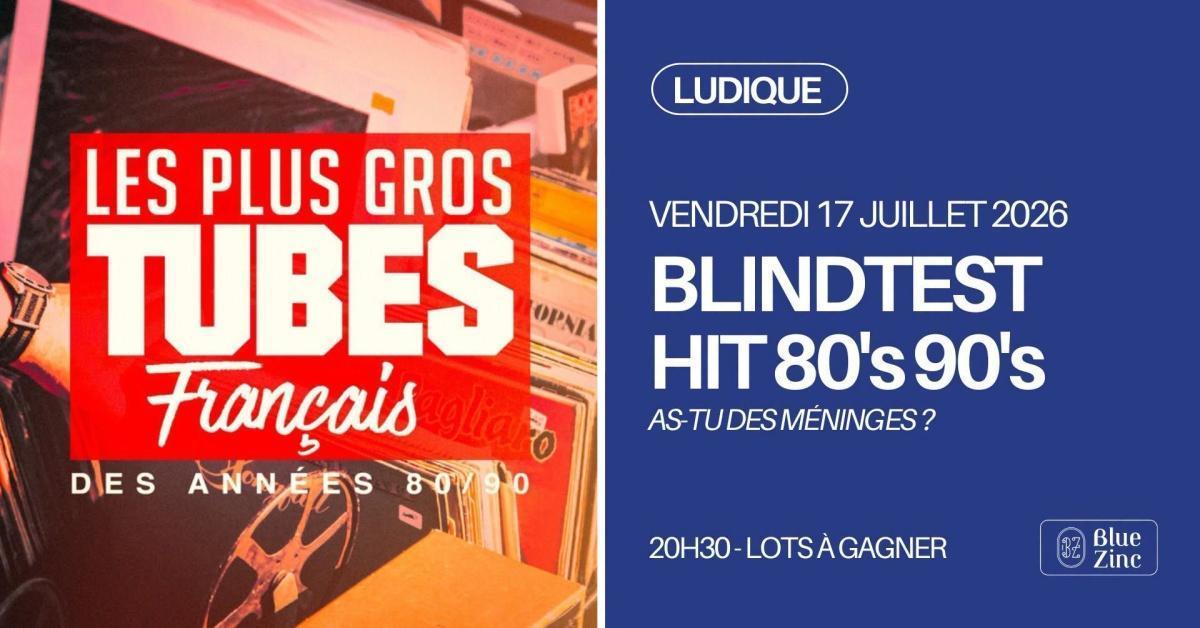 Blindtest Hit 80's 90's au Blue Zinc Blindtest Hit 80's 90's au Blue Zinc