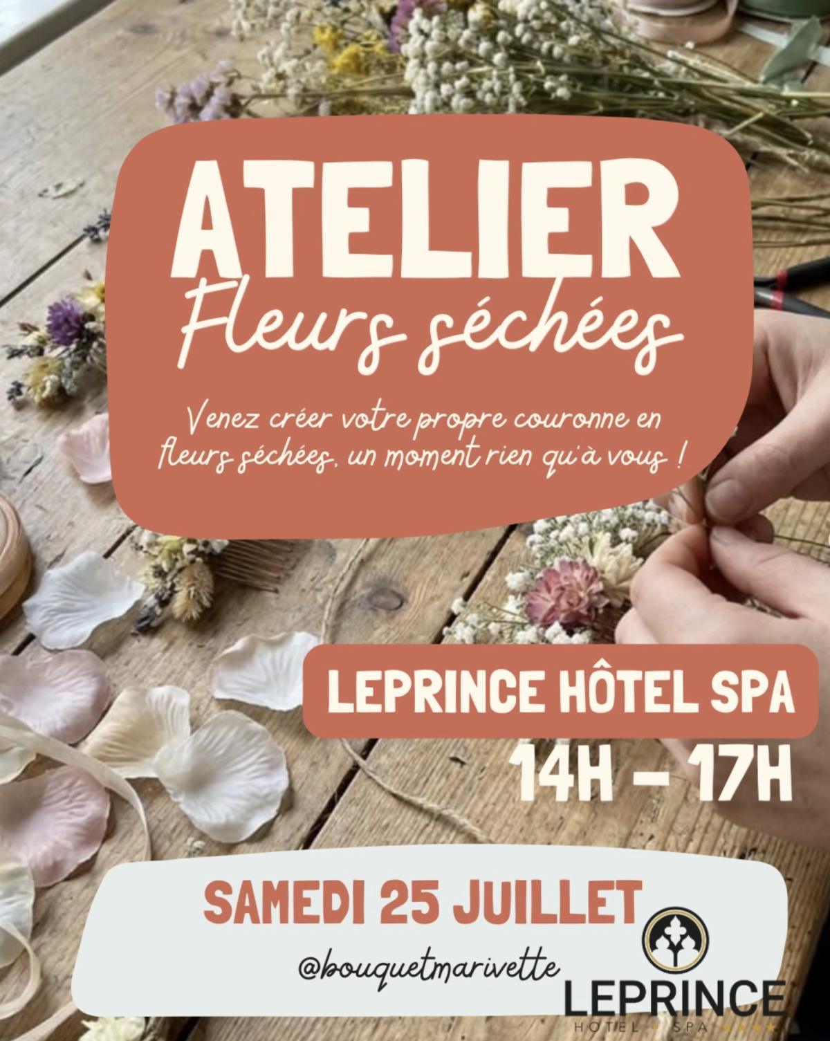 ⭐ Atelier couronne de fleurs séchées à l'Hôtel Leprince Visitation