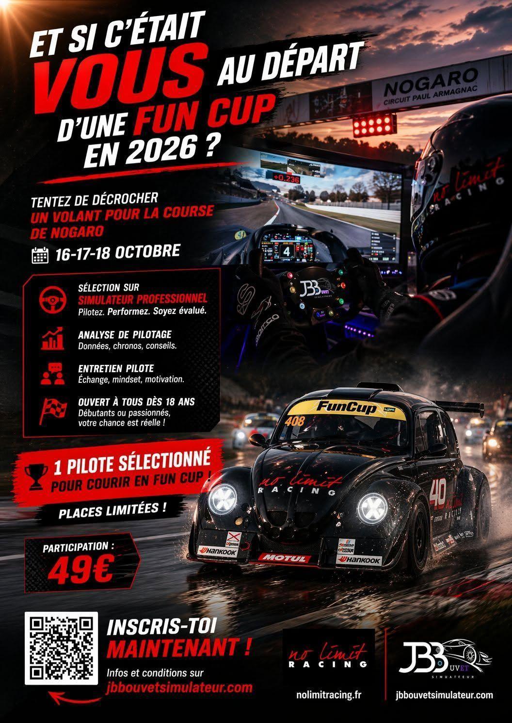 Sélection Pilote Fun Cup au Circuit des 24 Heures Sélection Pilote Fun Cup au Circuit des 24 Heures