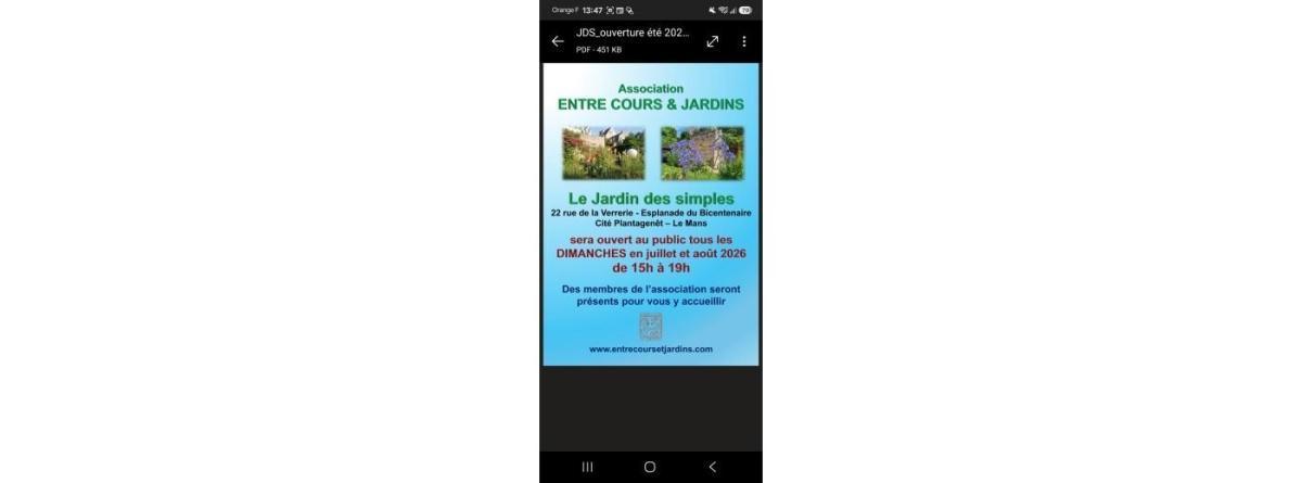 Ouverture du Jardin des Simples dans la Cité Plantagenêt